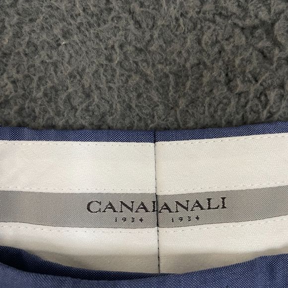 Canali Dress Pants Mens 40 Blue Classic Fit Wool Formal Pleated Italy 40x31 - Picture 3 of 13